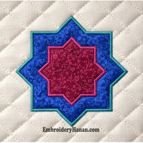 Moroccan pattern embroidery design
