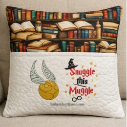 Golden Snitch With Snuggle embroidery design