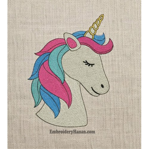Unicorn embroidery design