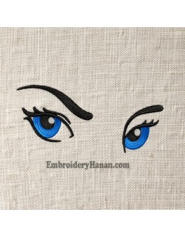 Eyes embroidery design