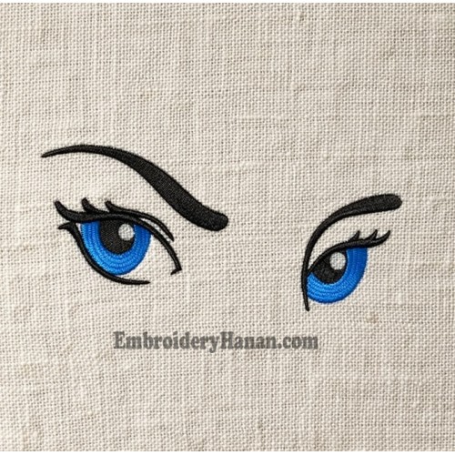 Eyes embroidery design