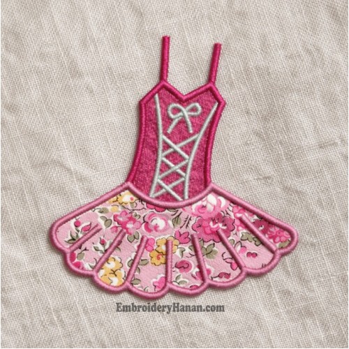 Ballerina suit embroidery design