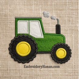 Tractor embroidery design