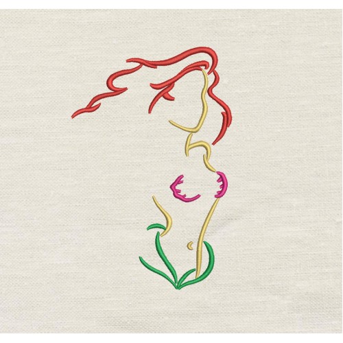 Ariel embroidery design