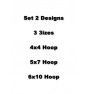 Teapot applique Set 2 embroidery designs 3 sizes