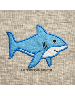 Shark Applique embroidery design