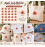 Mini Leaves Monogram Embroidery Designs – 26 Alphabet Letters