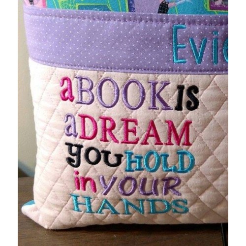 A book is a dream embroidery design