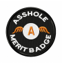 Asshole Merit Badge embroidery design