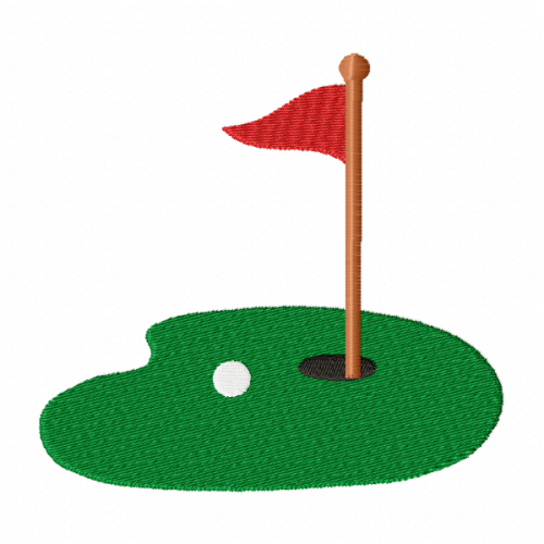 Golf Course Embroidery Design