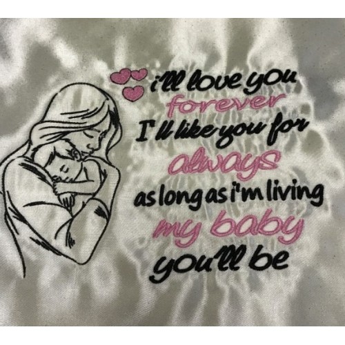 I'll love you baby embroidery design