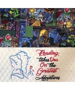 Princess Belle and the Beast with reading takes you 2 designs 3 sizes