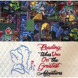 Princess Belle and the Beast with reading takes you 2 designs 3 sizes