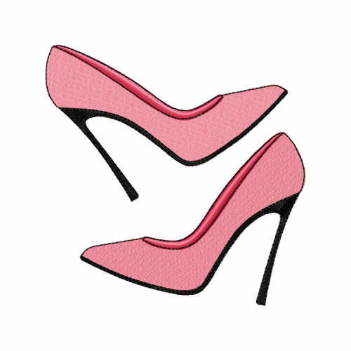 High Heel Shoe Embroidery design