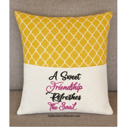 A Sweet friendship embroidery design