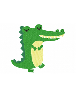 Alligator embroidery design