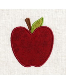 Apple applique embroidery design