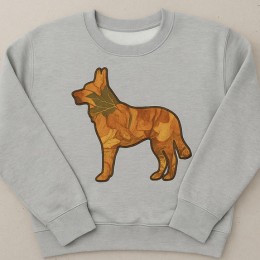 Blue Heeler applique embroidery design