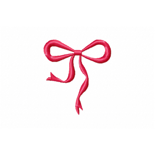 Bow embroidery design