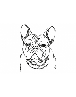 Bulldog embroidery design