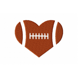 Football Heart Embroidery Design Football Heart Embroidery Design