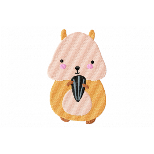 Hamster embroidery design