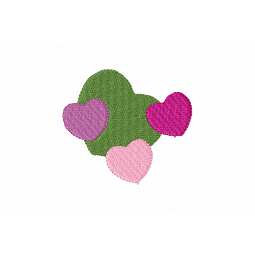 Hearts Embroidery Design