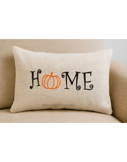 Home Pumpkin embroidery design