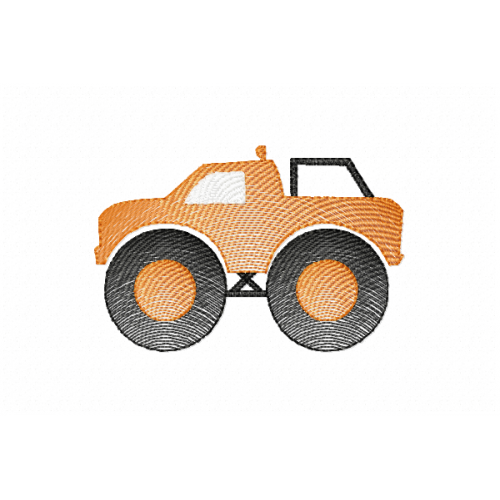 Monster Truck Embroidery Design