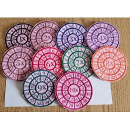 Maths Multiplication Wheels In The Hoop 1-10 Embroidery Design