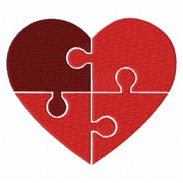 Puzzle Heart embroidery design Puzzle Heart embroidery design