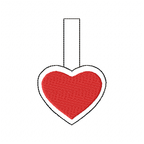 Snap Tab Heart embroidery design