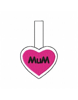 Snap Tab Mum embroidery design