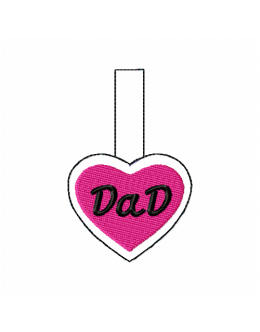 Snap Tab dad embroidery design