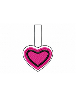 Snap Tab Heart embroidery design