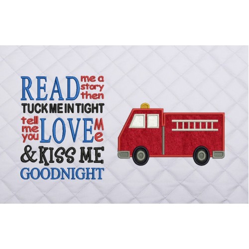 Fire truck read me a story reading pillow