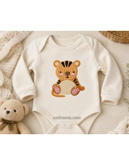 Cute Baby Tiger Embroidery Design 4x4 Cute Baby Tiger Embroidery Design 4x4