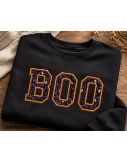 Cute Boo Halloween Applique Embroidery Design 3 Sizes Cute Boo Halloween Applique Embroidery Design 3 Sizes