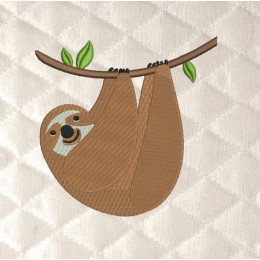 Sloth embroidery design