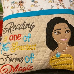 Moana with reading is one of embroidery