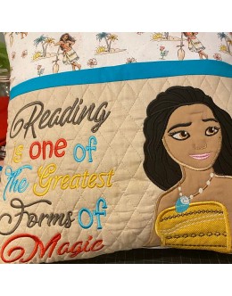 Moana with reading is one of embroidery
