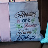 Reading is one of the greatest embroidery design