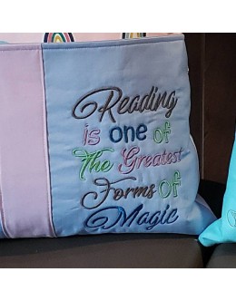 Reading is one of the greatest embroidery design