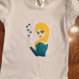 Elsa Frozen applique embroidery design