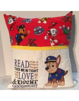 Chase Paw Patrol read me a story reading pillow