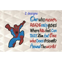 spiderman grand with One who never reads 2 designs 3 sizes
