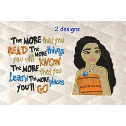 Moana Applique with the more that you read 2 designs 3 sizes Moana Applique with the more that you read 2 designs 3 sizes