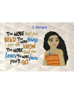 Moana Applique with the more that you read 2 designs 3 sizes