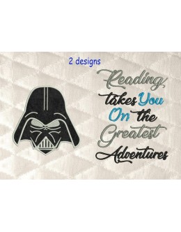 Star Wars applique with reading takes you 2 designs 3 sizes