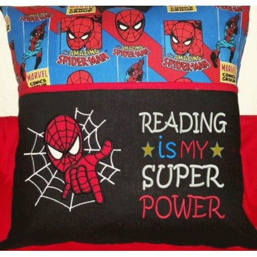 Spiderman applique with Reading is My Super power